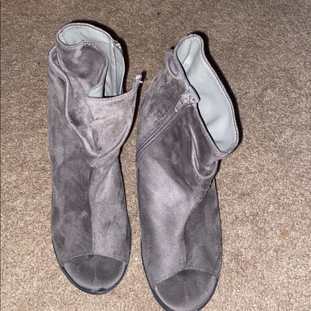 Ankle open toe boots